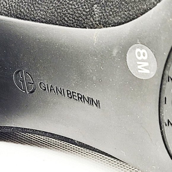 Giani Bernini Black Inndee Golden Buckle Slip On Loafer Pump Shoes Size 8M - Picture 6 of 6